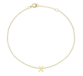 9ct YG MINI INITIAL 'X' B/L 15.5-19cm